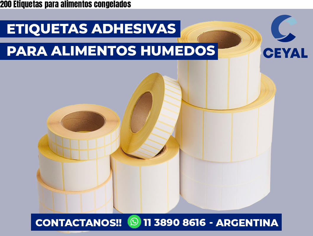 200 Etiquetas para alimentos congelados