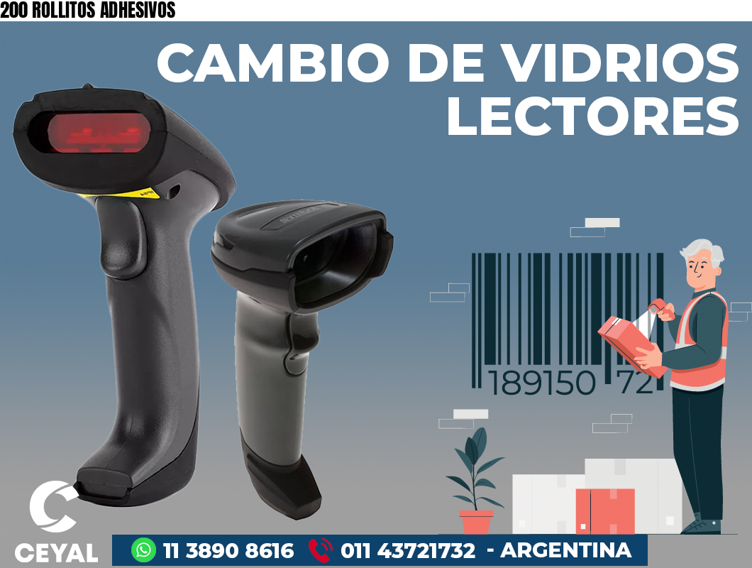 200 ROLLITOS ADHESIVOS
