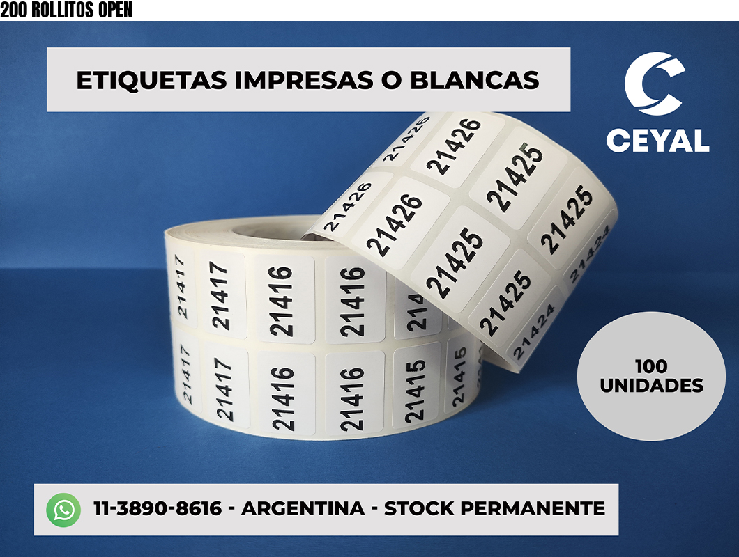 200 ROLLITOS OPEN
