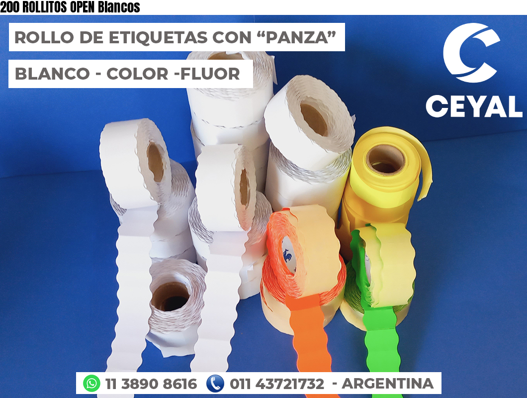 200 ROLLITOS OPEN Blancos