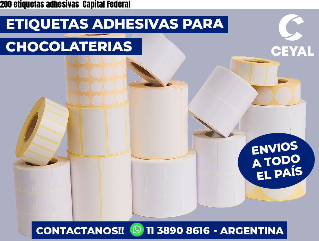 200 etiquetas adhesivas  Capital Federal