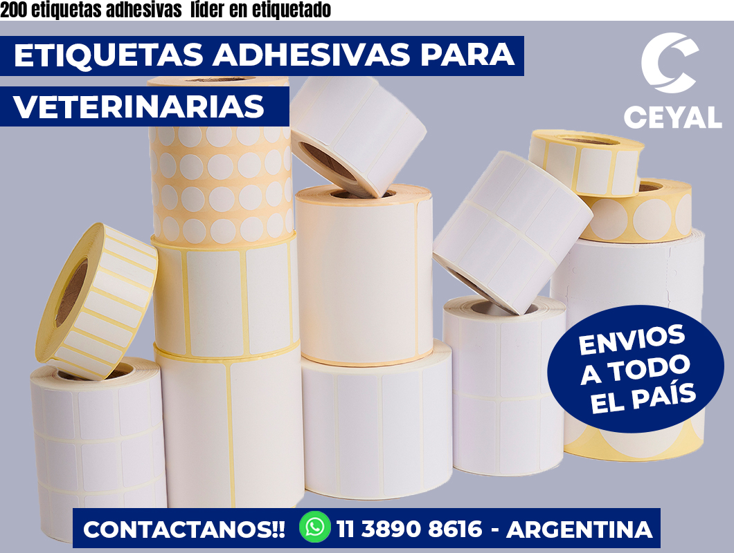 200 etiquetas adhesivas líder en etiquetado