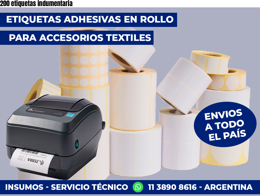 200 etiquetas indumentaria