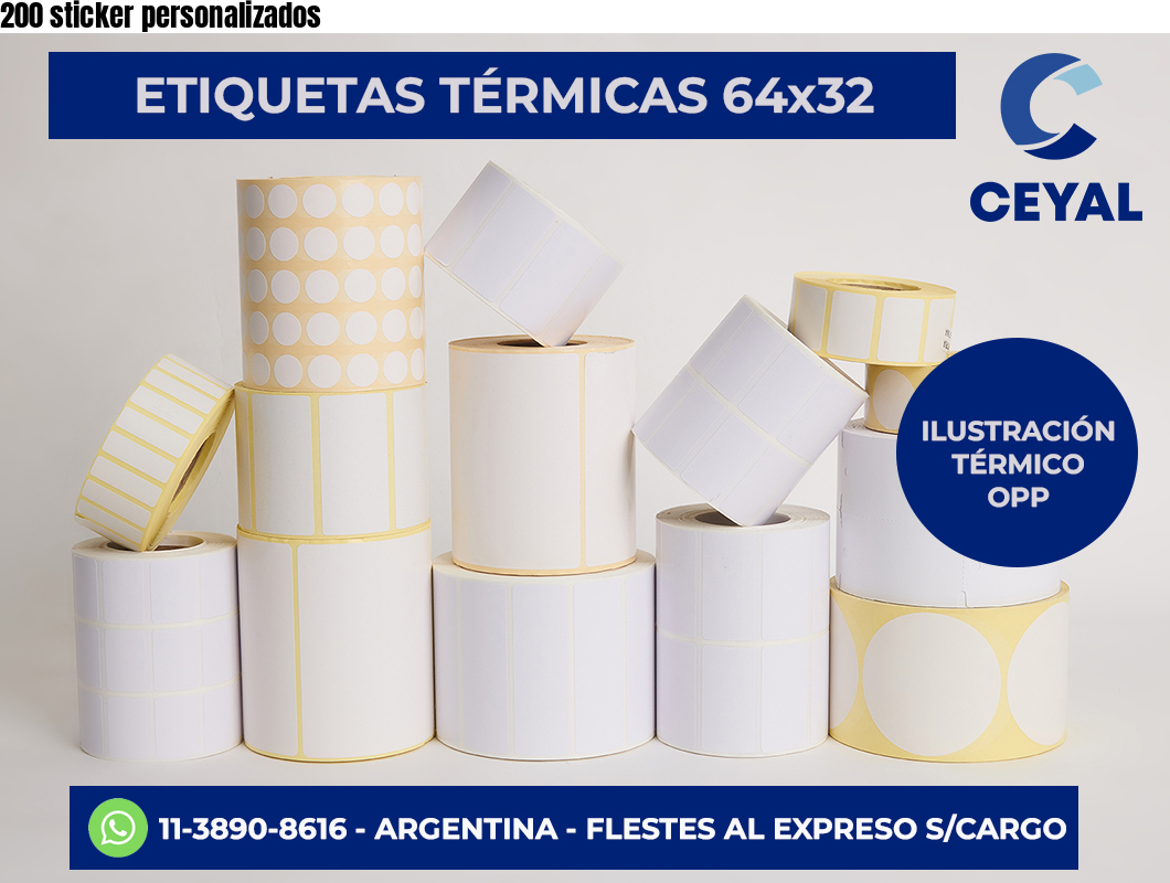 200 sticker personalizados