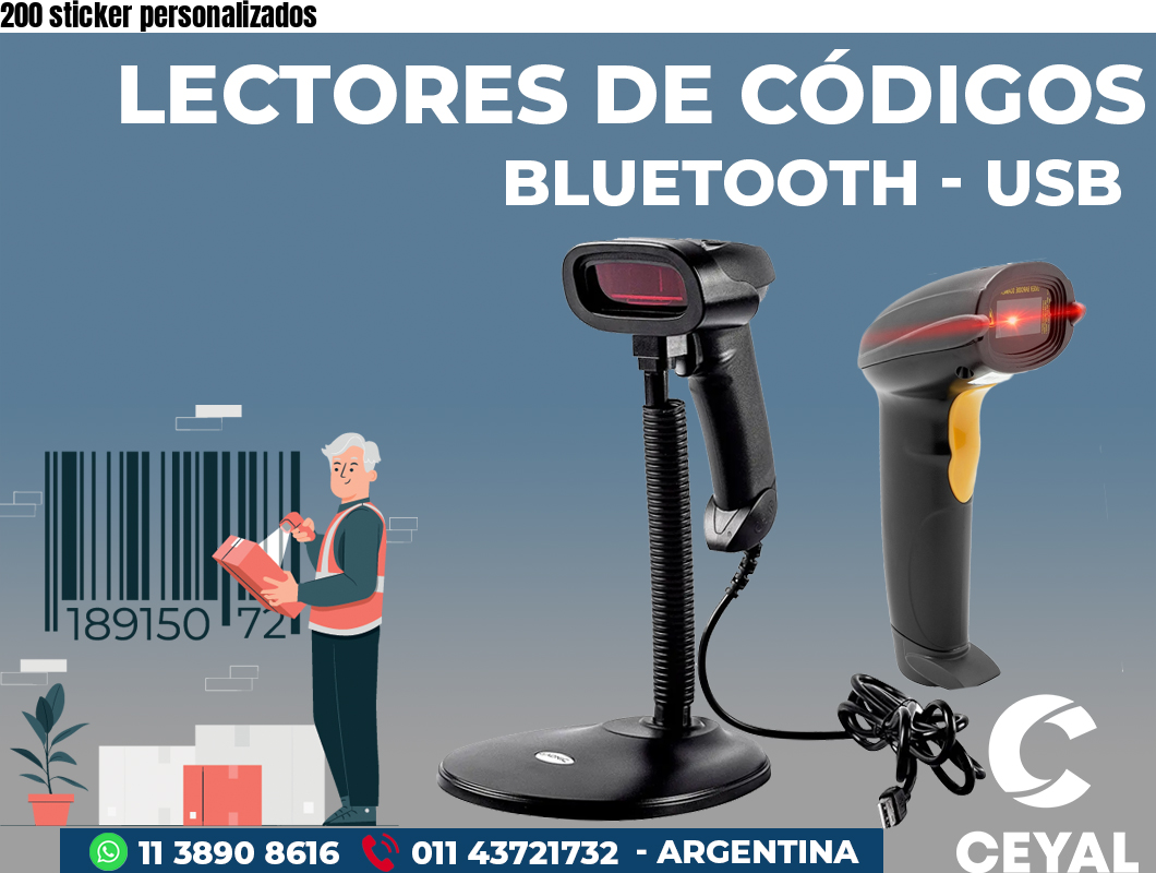 200 sticker personalizados 