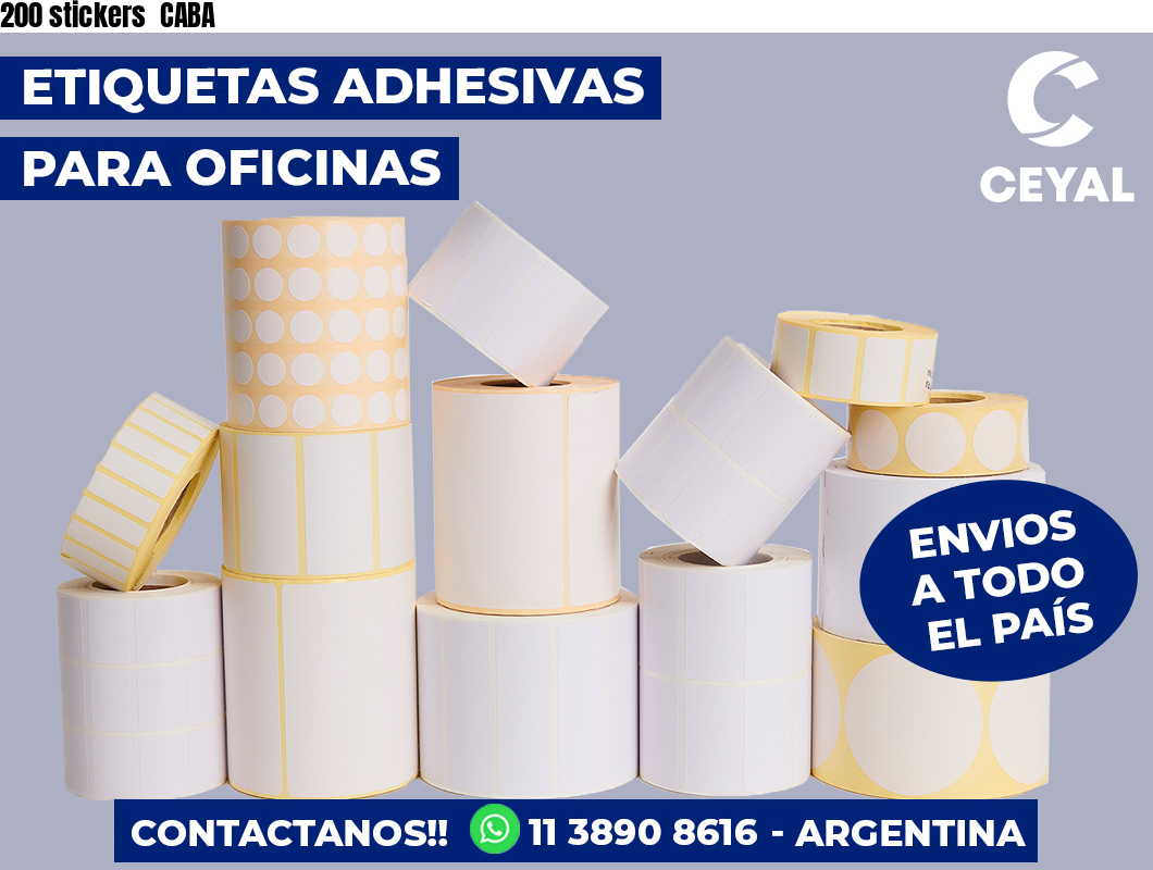 200 stickers CABA