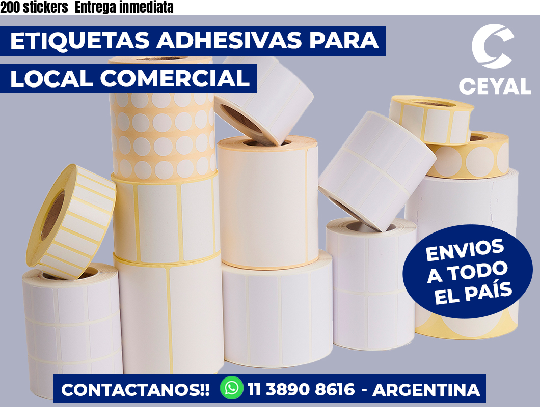 200 stickers Entrega inmediata