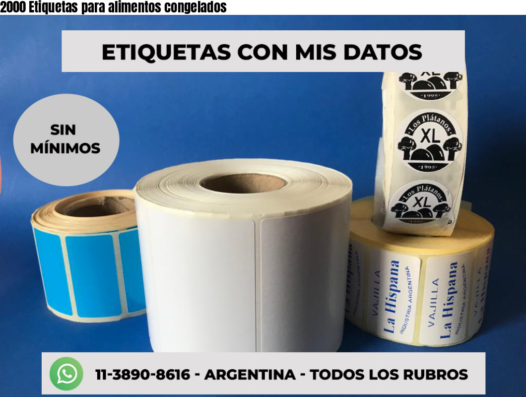 2000 Etiquetas para alimentos congelados