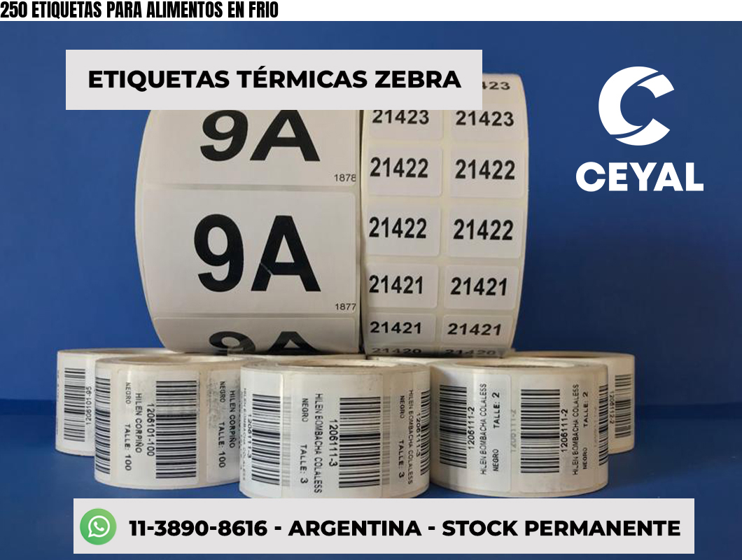 250 ETIQUETAS PARA ALIMENTOS EN FRIO