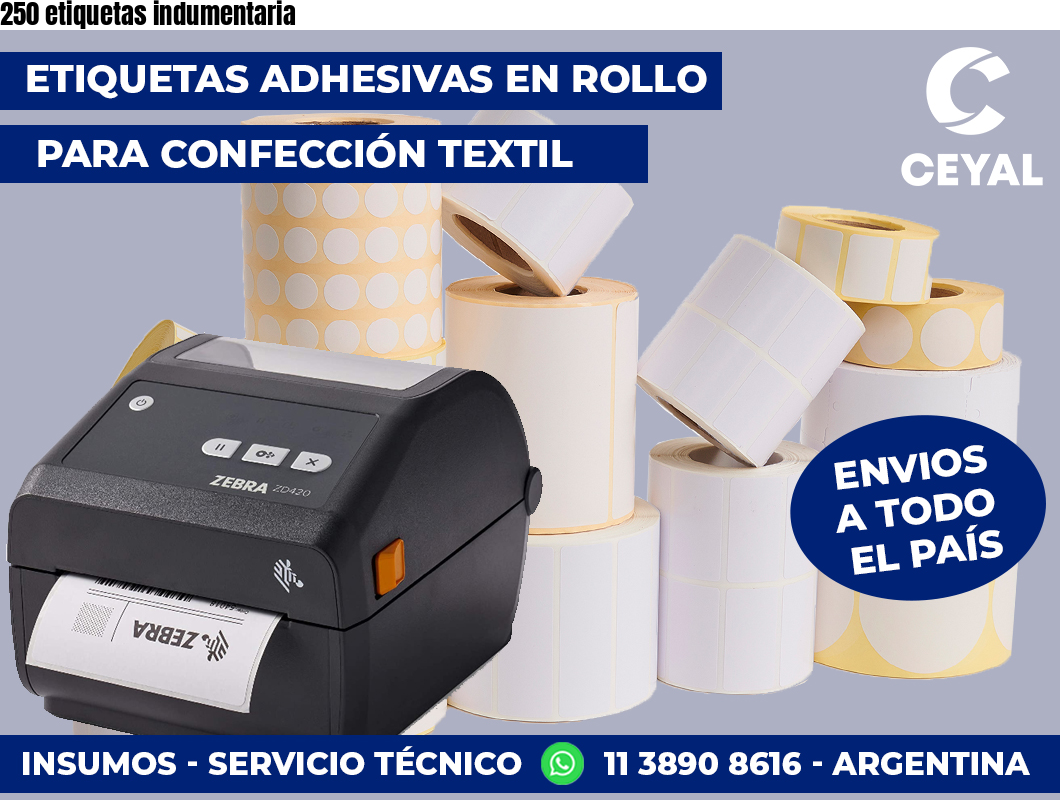 250 etiquetas indumentaria
