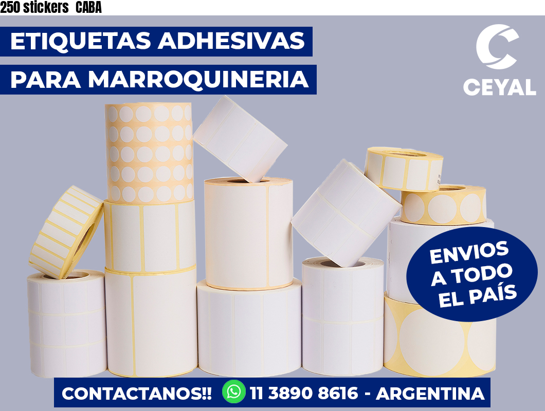 250 stickers  CABA
