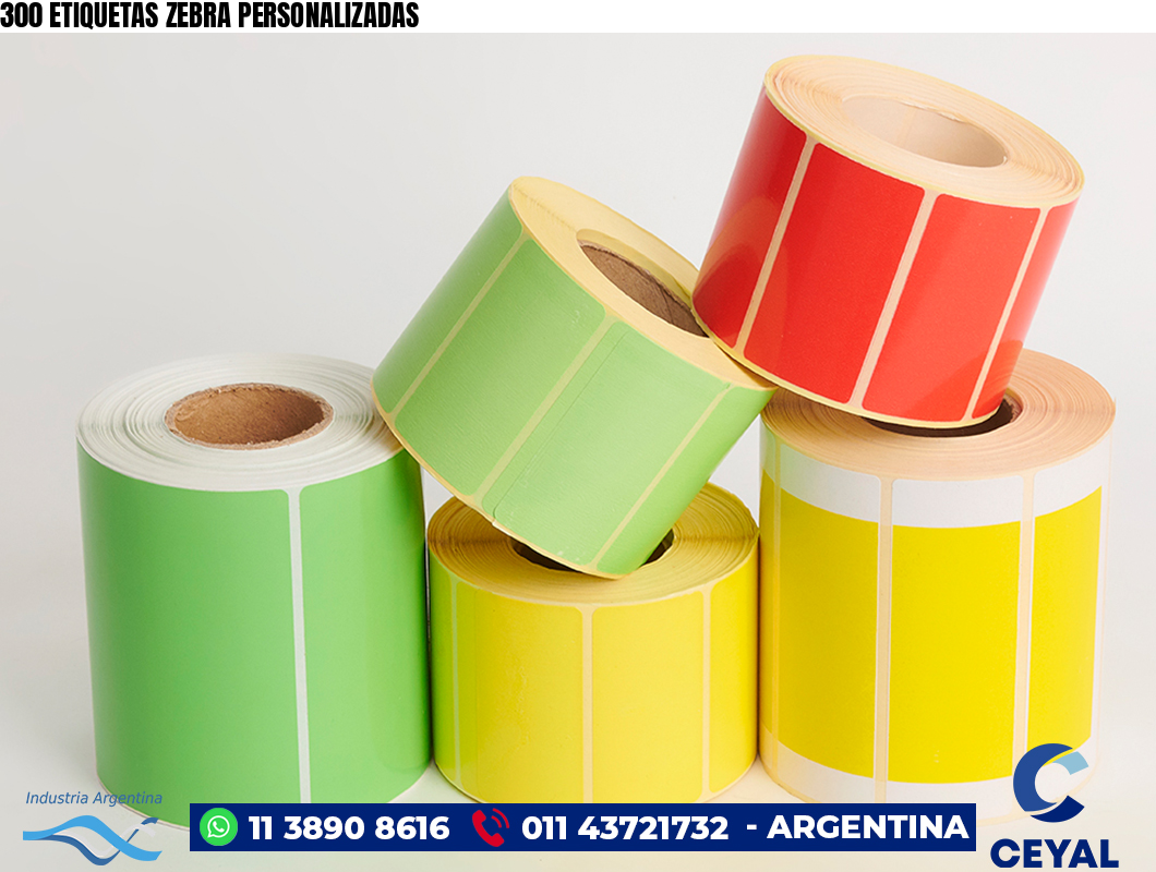 300 ETIQUETAS ZEBRA PERSONALIZADAS