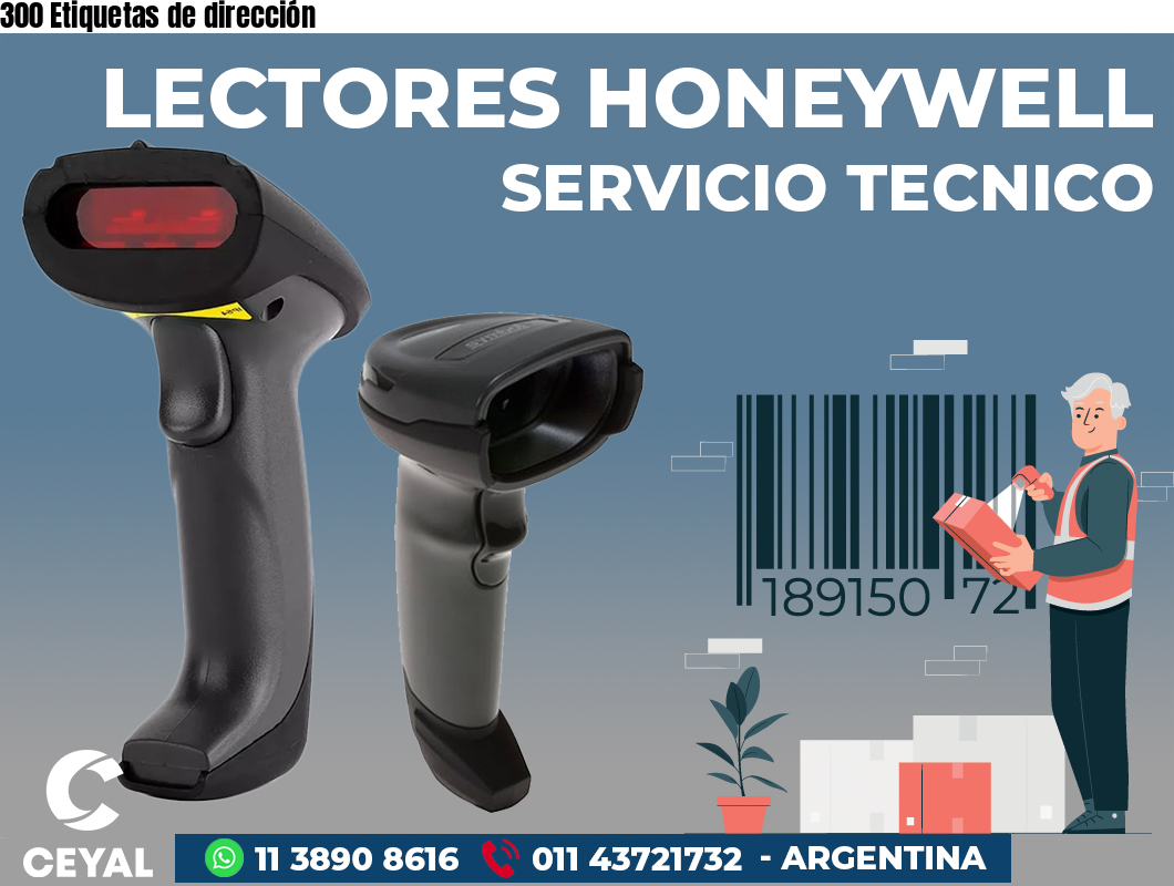 300 Etiquetas de dirección