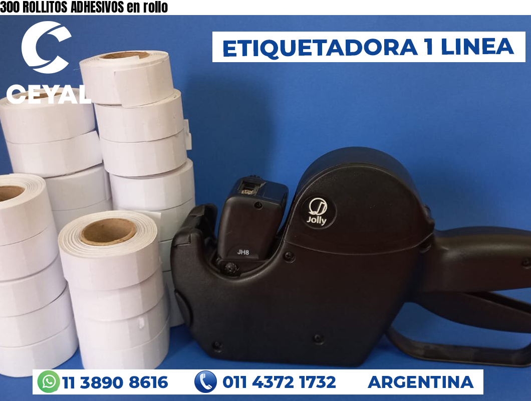 300 ROLLITOS ADHESIVOS en rollo