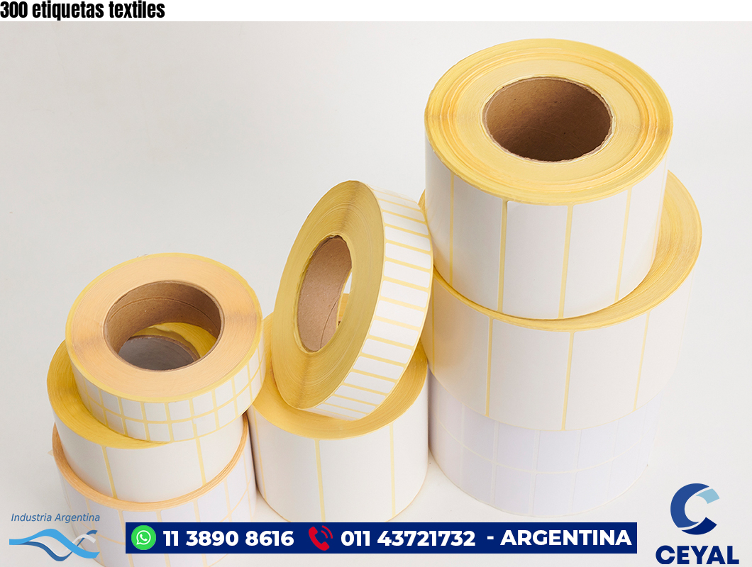 300 etiquetas textiles