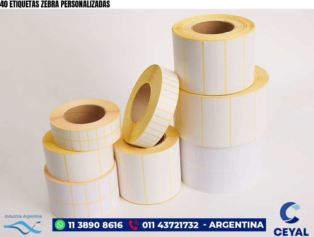 40 ETIQUETAS ZEBRA PERSONALIZADAS
