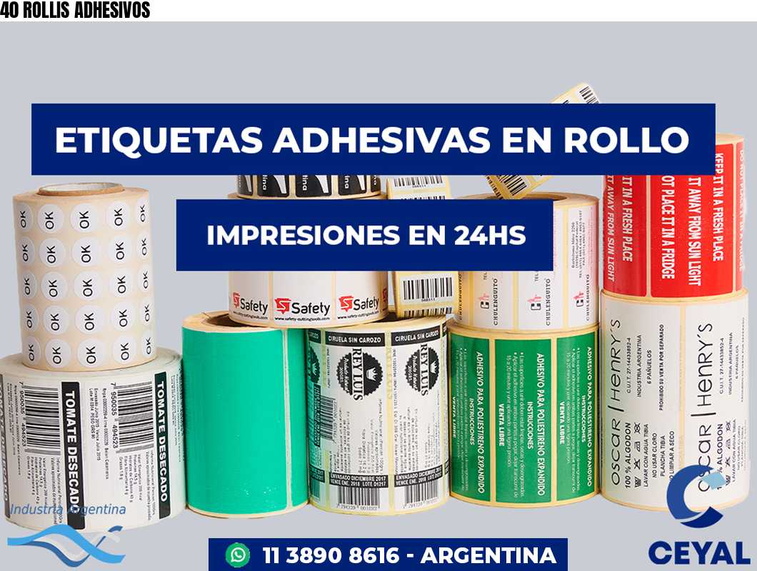 40 ROLLIS ADHESIVOS