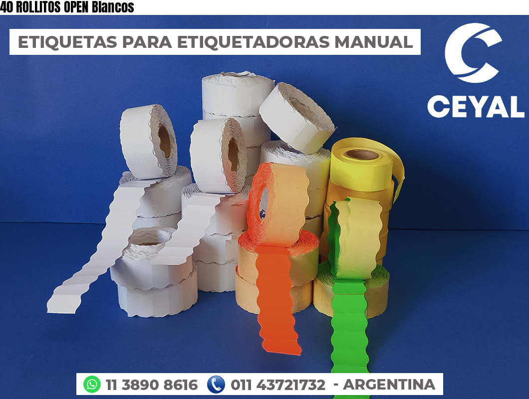 40 ROLLITOS OPEN Blancos