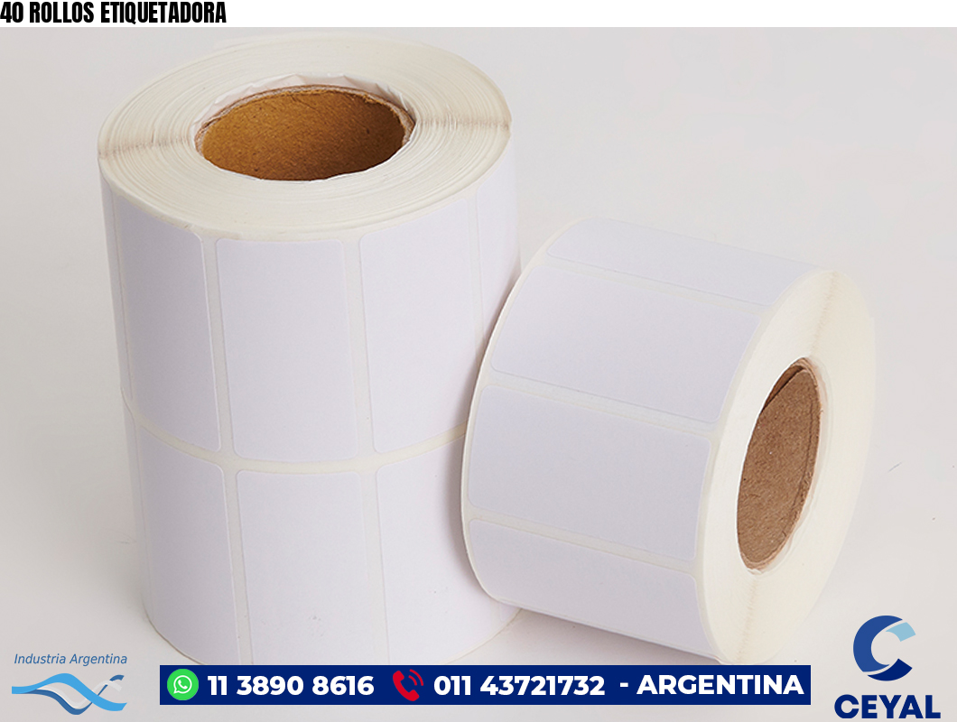 40 ROLLOS ETIQUETADORA