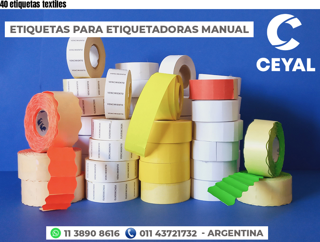 40 etiquetas textiles