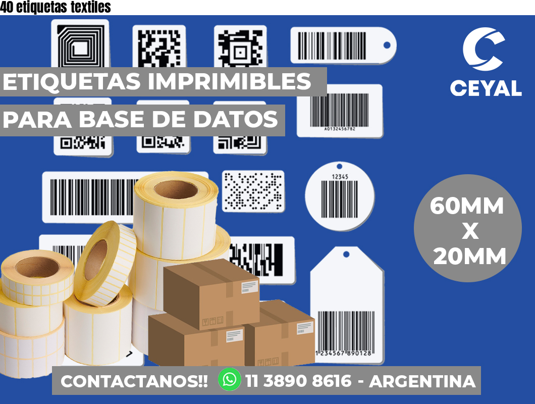 40 etiquetas textiles