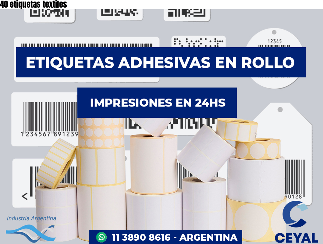 40 etiquetas textiles