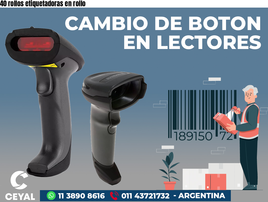 40 rollos etiquetadoras en rollo