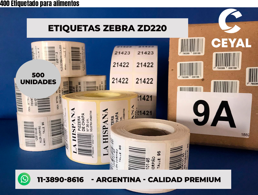 400 Etiquetado para alimentos
