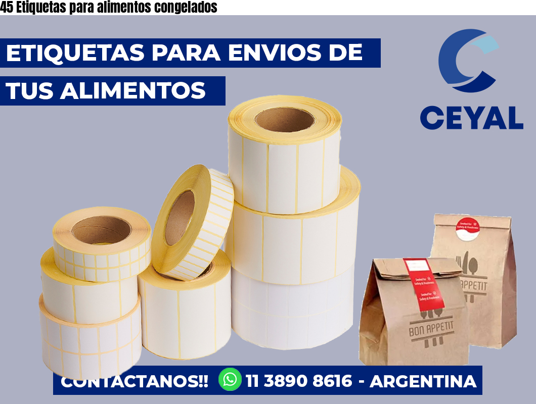 45 Etiquetas para alimentos congelados