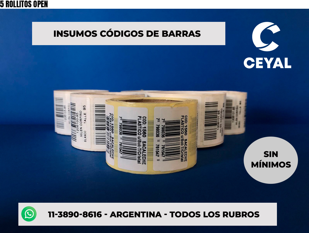 5 ROLLITOS OPEN