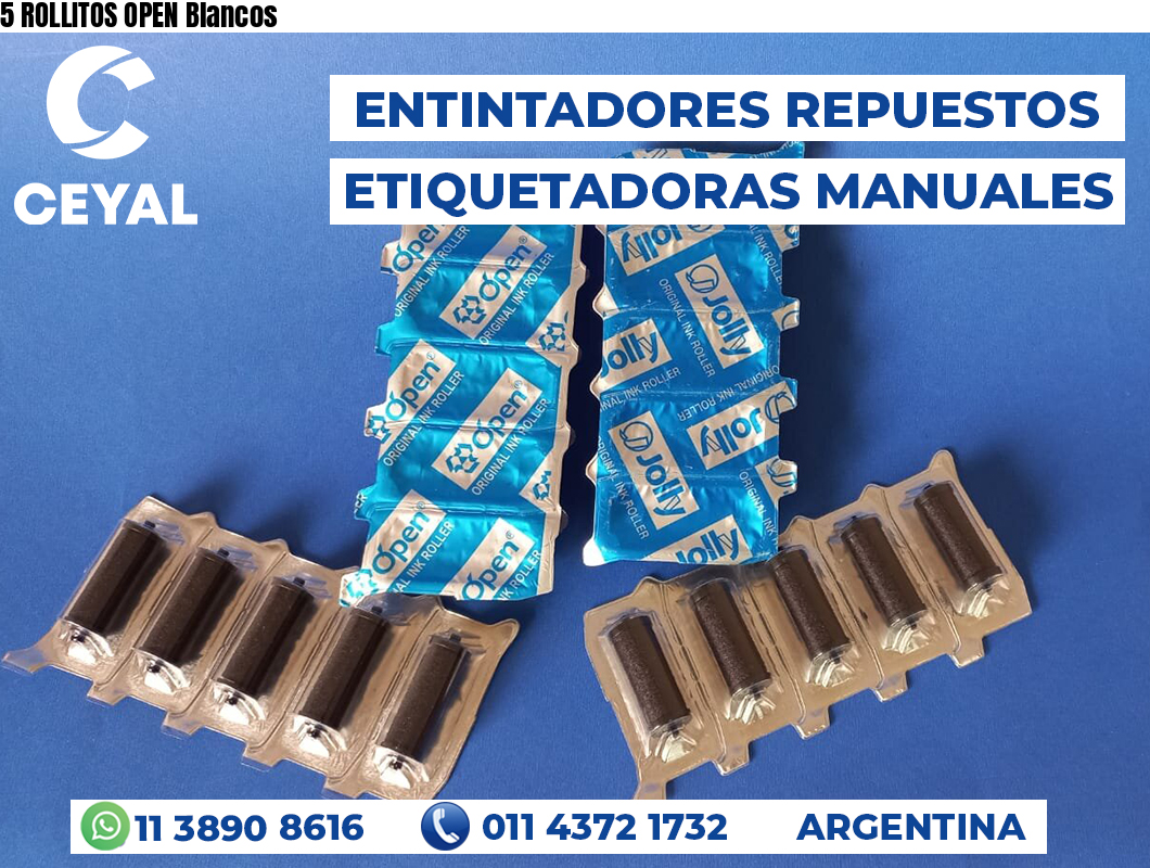 5 ROLLITOS OPEN Blancos