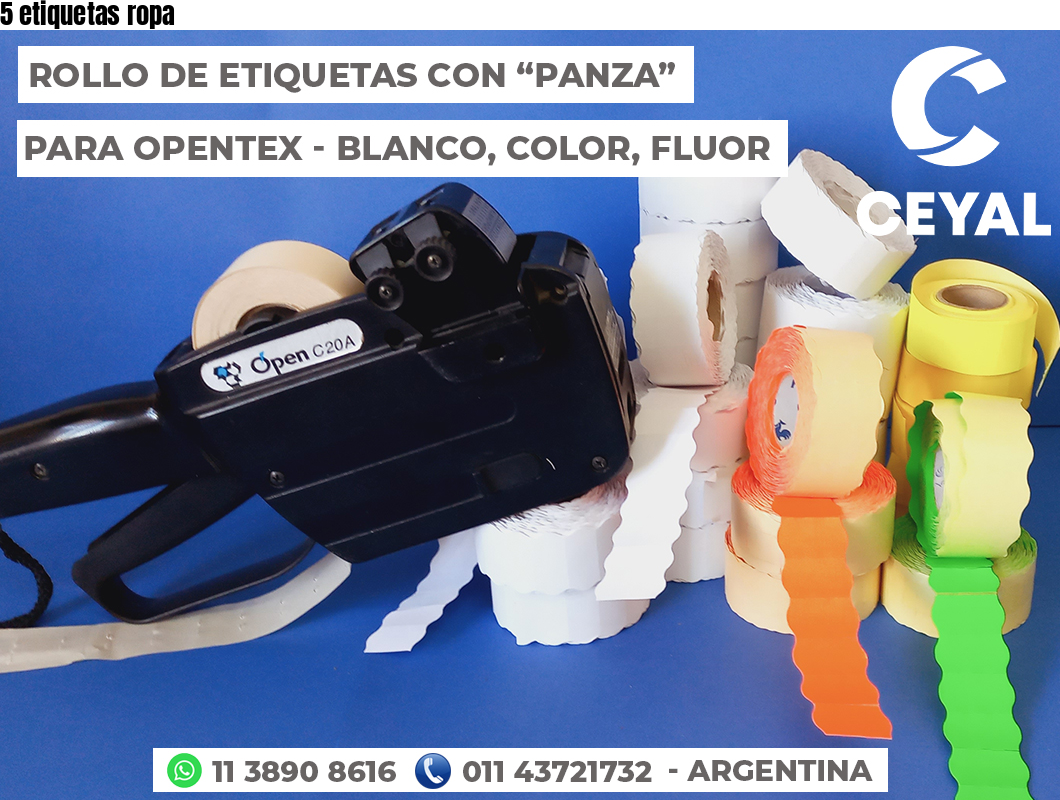 5 etiquetas ropa