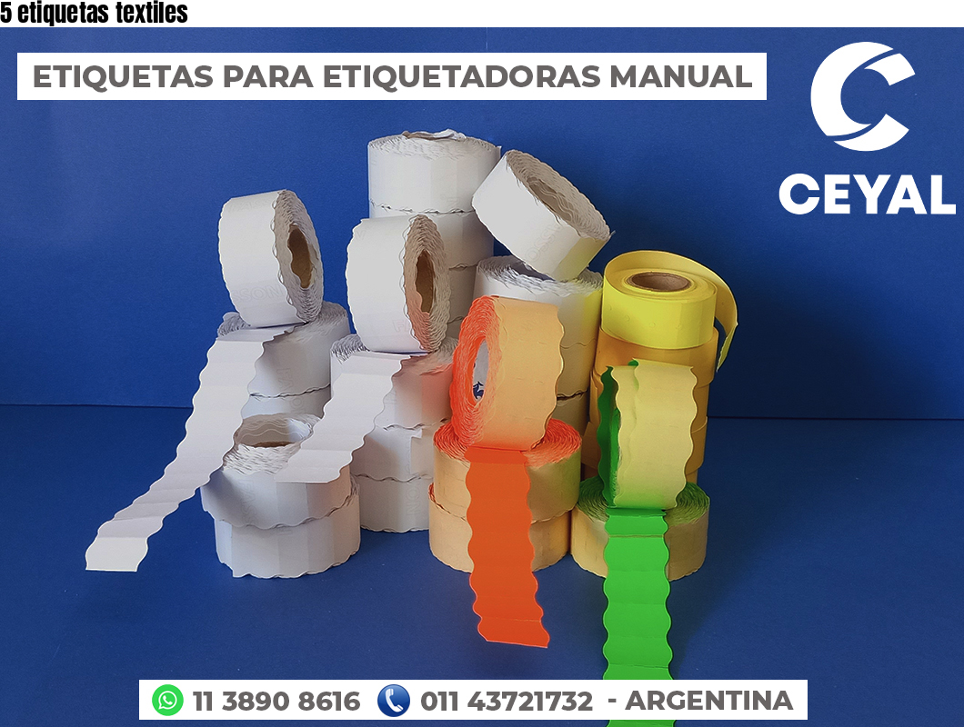 5 etiquetas textiles