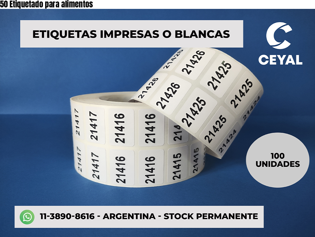 50 Etiquetado para alimentos