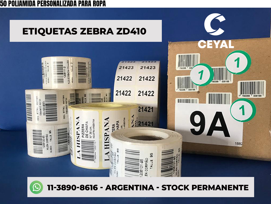 50 POLIAMIDA PERSONALIZADA PARA ROPA