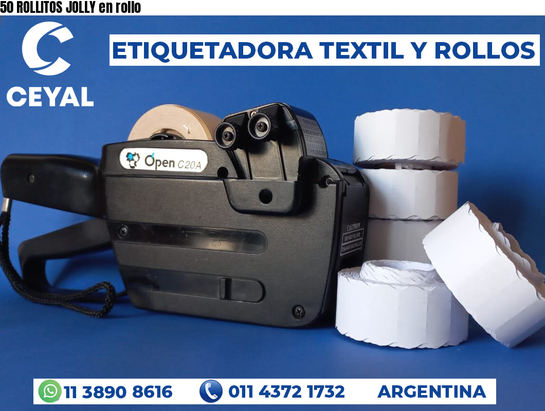 50 ROLLITOS JOLLY en rollo