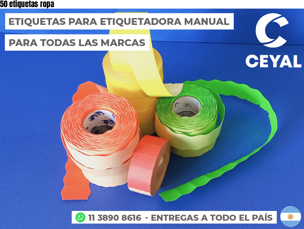 50 etiquetas ropa