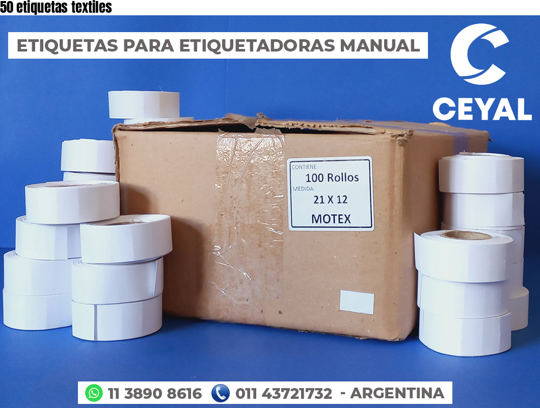 50 etiquetas textiles