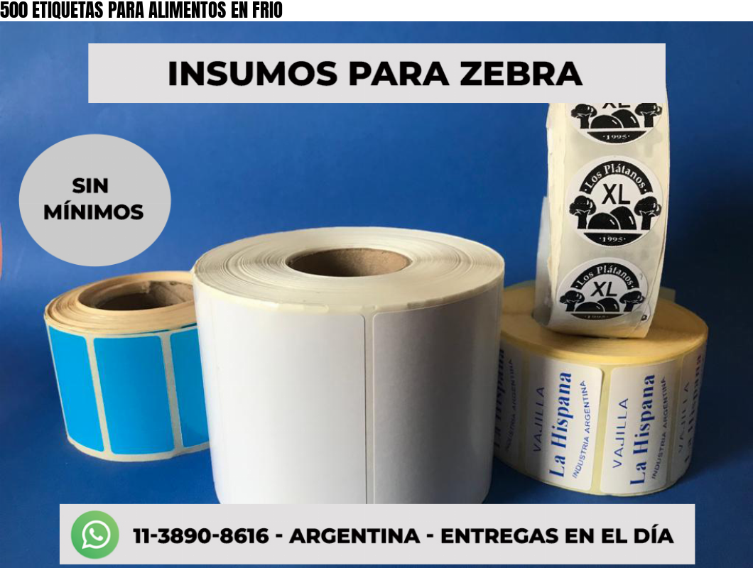 500 ETIQUETAS PARA ALIMENTOS EN FRIO