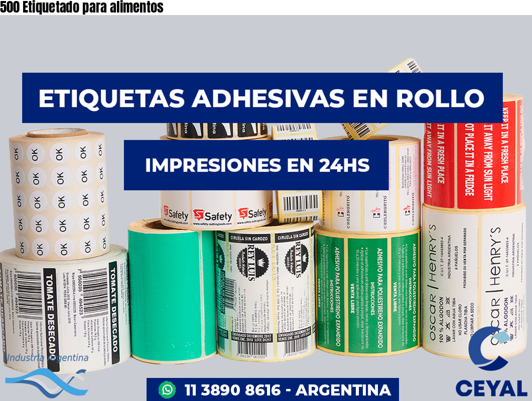 500 Etiquetado para alimentos