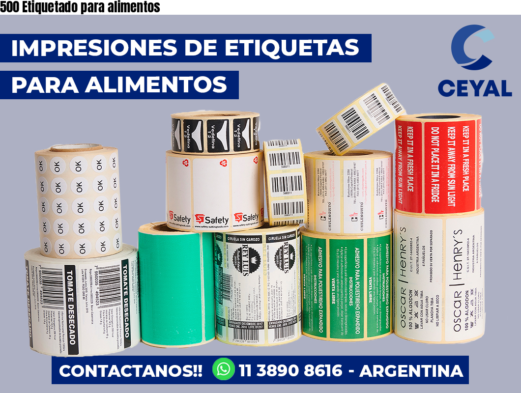 500 Etiquetado para alimentos