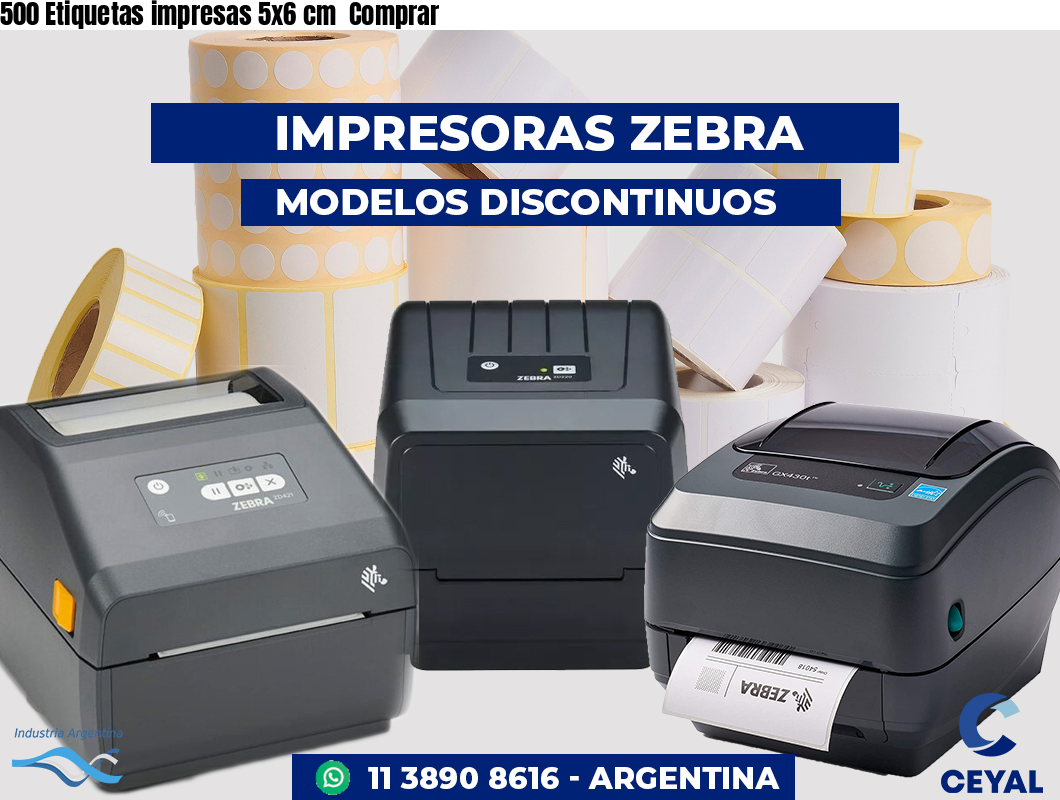 500 Etiquetas impresas 5x6 cm Comprar