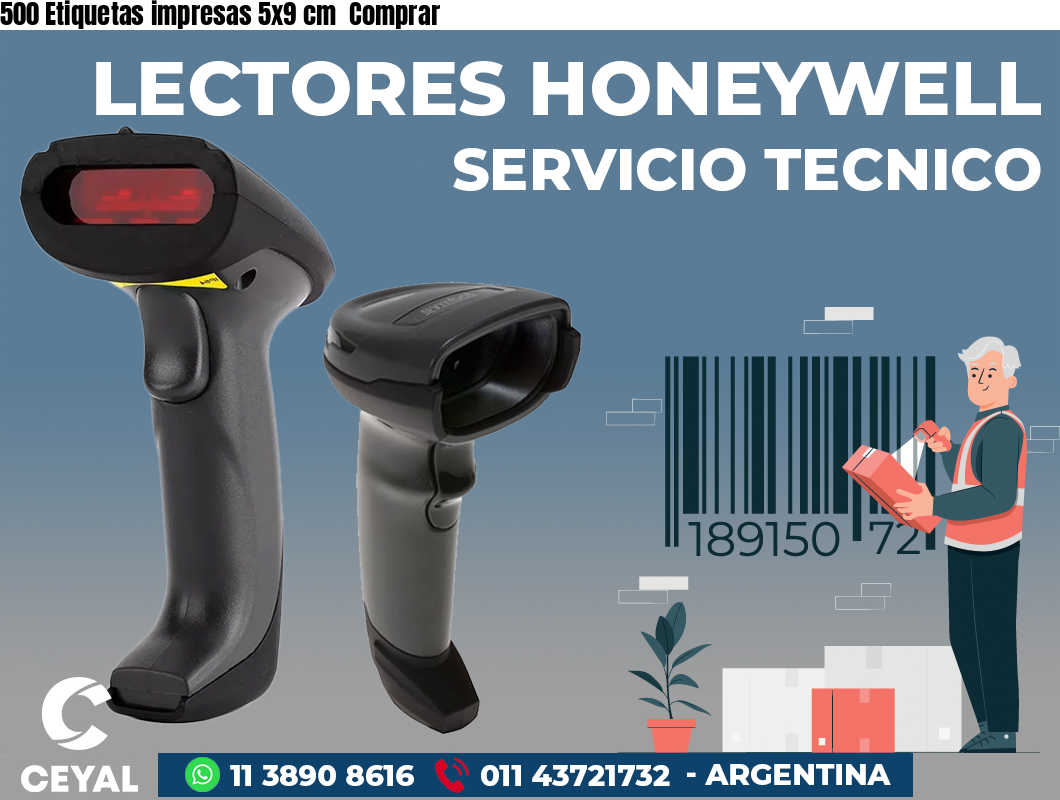 500 Etiquetas impresas 5x9 cm Comprar