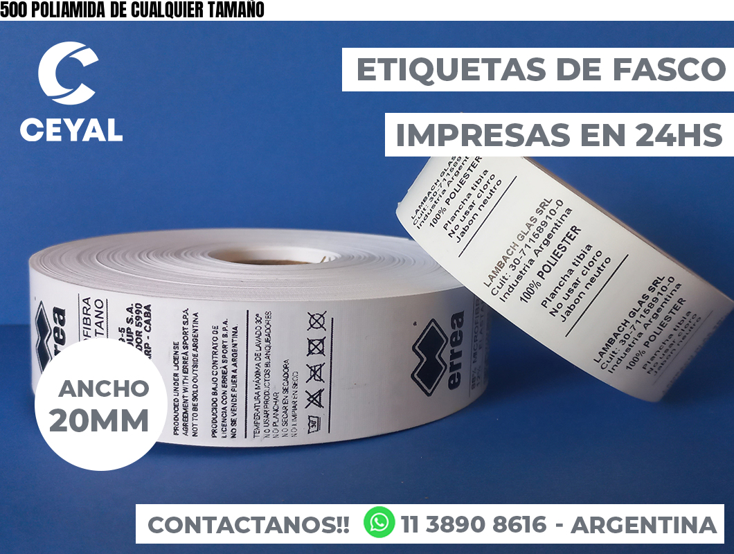 500 POLIAMIDA DE CUALQUIER TAMAÑO