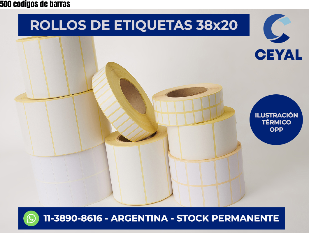 500 codigos de barras