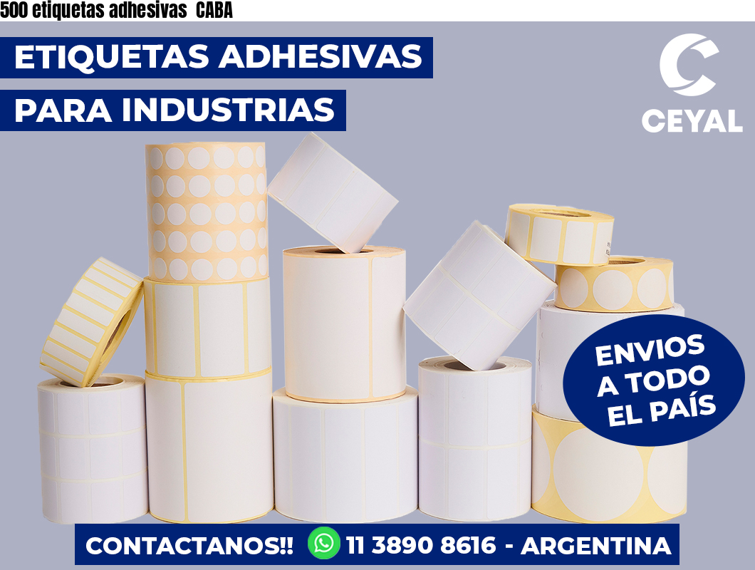500 etiquetas adhesivas CABA