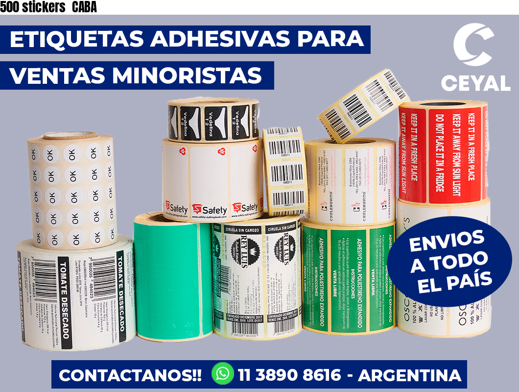 500 stickers  CABA