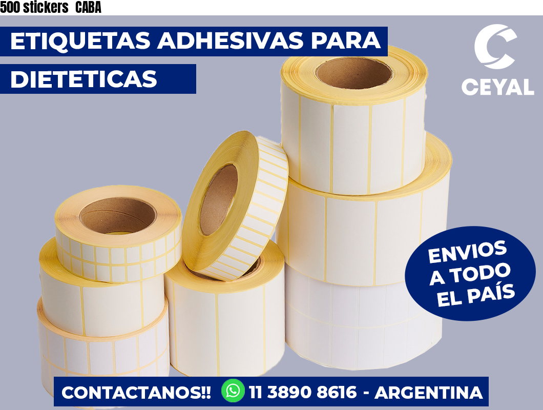 500 stickers  CABA