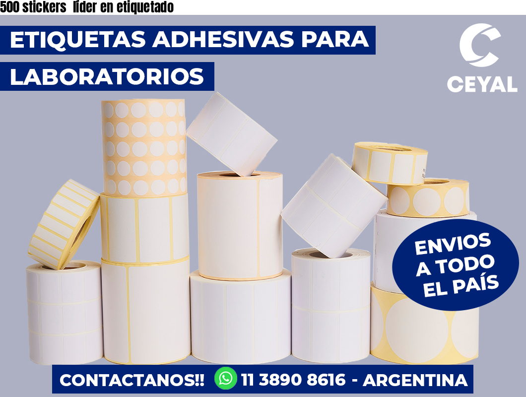500 stickers  líder en etiquetado