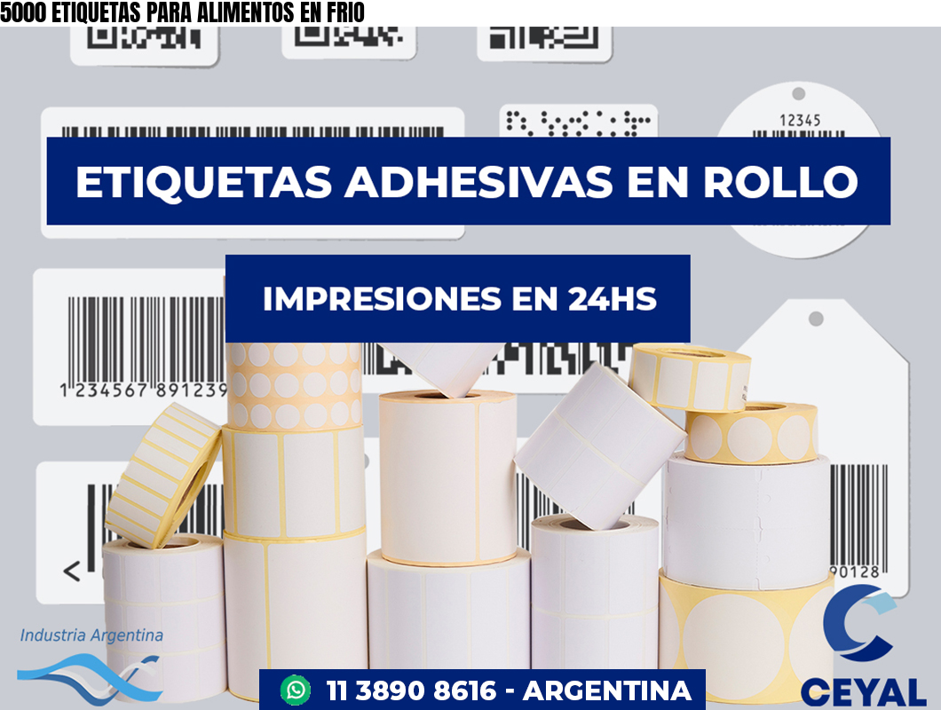 5000 ETIQUETAS PARA ALIMENTOS EN FRIO